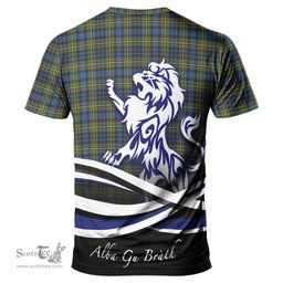 ScotsTee Shop Scottish MacLellan Ancient Clan Crest Tartan T Shirt Alba Gu Brath Regal Lion Emblem