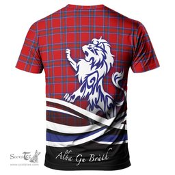 ScotsTee Shop Scottish Rait Clan Crest Tartan T Shirt Alba Gu Brath Regal Lion Emblem
