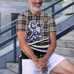 ScotsTee Shop Scottish MacPherson Dress Ancient Clan Crest Tartan T Shirt Alba Gu Brath Regal Lion Emblem