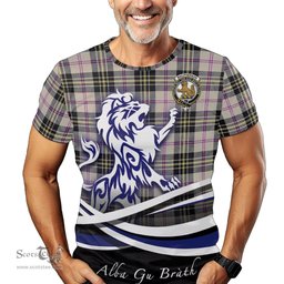 ScotsTee Shop Scottish MacPherson Dress Ancient Clan Crest Tartan T Shirt Alba Gu Brath Regal Lion Emblem