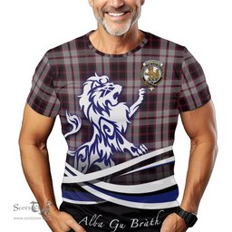 ScotsTee Shop Scottish MacPherson Clan Crest Tartan T Shirt Alba Gu Brath Regal Lion Emblem