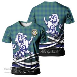 ScotsTee Shop Scottish Oliphant Ancient Clan Crest Tartan T Shirt Alba Gu Brath Regal Lion Emblem