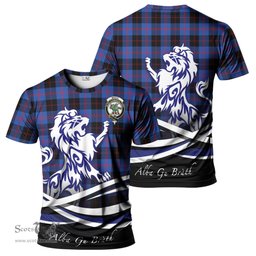 ScotsTee Shop Scottish Maule Clan Crest Tartan T Shirt Alba Gu Brath Regal Lion Emblem