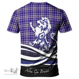 ScotsTee Shop Scottish Ochterlony Clan Crest Tartan T Shirt Alba Gu Brath Regal Lion Emblem