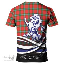 ScotsTee Shop Scottish MacLaine of Loch Buie Clan Crest Tartan T Shirt Alba Gu Brath Regal Lion Emblem