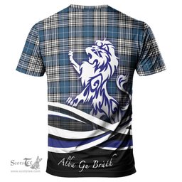 ScotsTee Shop Scottish Napier Modern Clan Crest Tartan T Shirt Alba Gu Brath Regal Lion Emblem