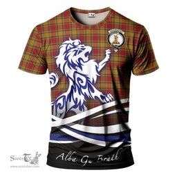 ScotsTee Shop Scottish Scrymgeour Clan Crest Tartan T Shirt Alba Gu Brath Regal Lion Emblem