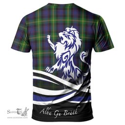 ScotsTee Shop Scottish Watson Clan Crest Tartan T Shirt Alba Gu Brath Regal Lion Emblem