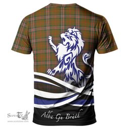 ScotsTee Shop Scottish Scott Brown Modern Clan Crest Tartan T Shirt Alba Gu Brath Regal Lion Emblem
