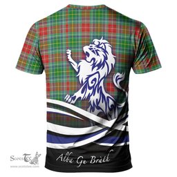 ScotsTee Shop Scottish Muirhead Clan Crest Tartan T Shirt Alba Gu Brath Regal Lion Emblem