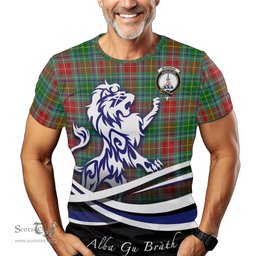 ScotsTee Shop Scottish Muirhead Clan Crest Tartan T Shirt Alba Gu Brath Regal Lion Emblem