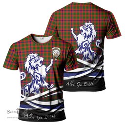 ScotsTee Shop Scottish Skene Modern Clan Crest Tartan T Shirt Alba Gu Brath Regal Lion Emblem