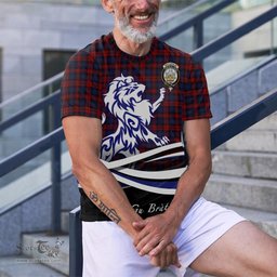 ScotsTee Shop Scottish MacLachlan Clan Crest Tartan T Shirt Alba Gu Brath Regal Lion Emblem