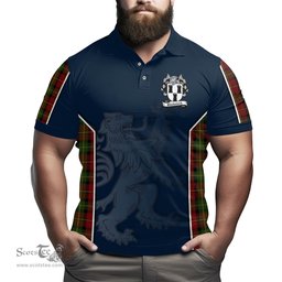ScotsTee Shop Scottish Blackstock Red Dress Clan Crest Scottish Lion Rampant Sport Style Tartan Polo Shirt