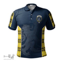 ScotsTee Shop Scottish Barclay Dress Modern Clan Crest Scottish Lion Rampant Sport Style Tartan Polo Shirt