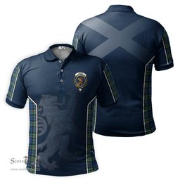 ScotsTee Shop Scottish Baird Ancient Clan Crest Scottish Lion Rampant Sport Style Tartan Polo Shirt
