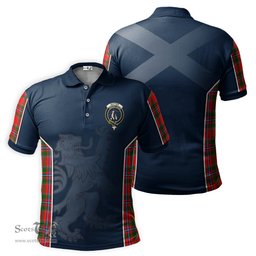 ScotsTee Shop Scottish Butter Clan Crest Scottish Lion Rampant Sport Style Tartan Polo Shirt