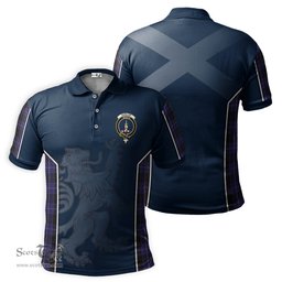 ScotsTee Shop Scottish Dunlop Clan Crest Scottish Lion Rampant Sport Style Tartan Polo Shirt