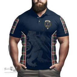 ScotsTee Shop Scottish Fraser Red Dress Clan Crest Scottish Lion Rampant Sport Style Tartan Polo Shirt