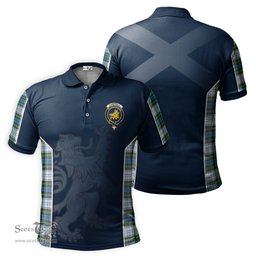 ScotsTee Shop Scottish Campbell Dress Clan Crest Scottish Lion Rampant Sport Style Tartan Polo Shirt