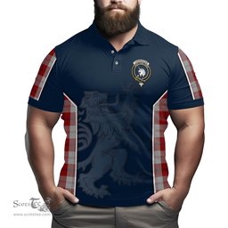 ScotsTee Shop Scottish Cunningham Dress Clan Crest Scottish Lion Rampant Sport Style Tartan Polo Shirt