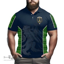 ScotsTee Shop Scottish Galloway Clan Crest Scottish Lion Rampant Sport Style Tartan Polo Shirt