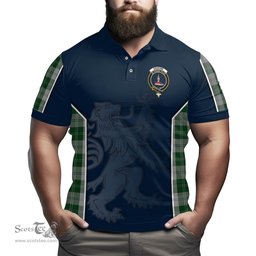 ScotsTee Shop Scottish Erskine Green Clan Crest Scottish Lion Rampant Sport Style Tartan Polo Shirt