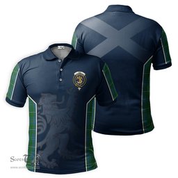 ScotsTee Shop Scottish Hay Hunting Clan Crest Scottish Lion Rampant Sport Style Tartan Polo Shirt