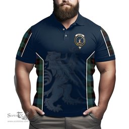 ScotsTee Shop Scottish Guthrie Clan Crest Scottish Lion Rampant Sport Style Tartan Polo Shirt