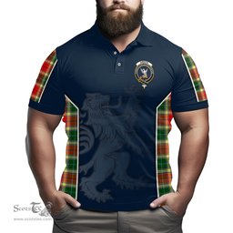 ScotsTee Shop Scottish Gibson Clan Crest Scottish Lion Rampant Sport Style Tartan Polo Shirt
