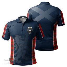 ScotsTee Shop Scottish MacColl Modern Clan Crest Scottish Lion Rampant Sport Style Tartan Polo Shirt