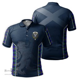 ScotsTee Shop Scottish Hope Modern Clan Crest Scottish Lion Rampant Sport Style Tartan Polo Shirt
