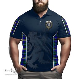 ScotsTee Shop Scottish Hope Modern Clan Crest Scottish Lion Rampant Sport Style Tartan Polo Shirt