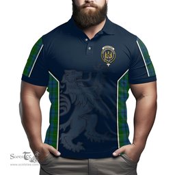 ScotsTee Shop Scottish Johnstone-Johnston Clan Crest Scottish Lion Rampant Sport Style Tartan Polo Shirt