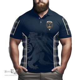 ScotsTee Shop Scottish Gordon Dress Clan Crest Scottish Lion Rampant Sport Style Tartan Polo Shirt