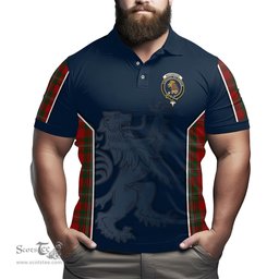 ScotsTee Shop Scottish MacGregor Clan Crest Scottish Lion Rampant Sport Style Tartan Polo Shirt