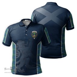 ScotsTee Shop Scottish Hamilton Hunting Ancient Clan Crest Scottish Lion Rampant Sport Style Tartan Polo Shirt