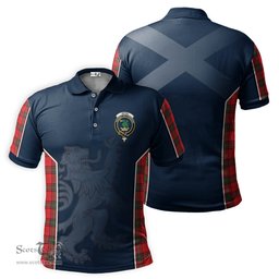 ScotsTee Shop Scottish Seton Modern Clan Crest Scottish Lion Rampant Sport Style Tartan Polo Shirt