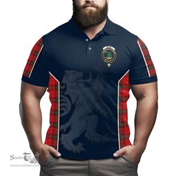 ScotsTee Shop Scottish Seton Modern Clan Crest Scottish Lion Rampant Sport Style Tartan Polo Shirt