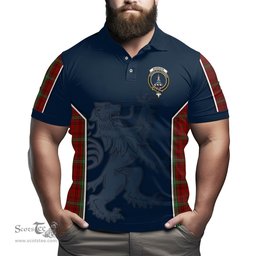 ScotsTee Shop Scottish Morrison Clan Crest Scottish Lion Rampant Sport Style Tartan Polo Shirt