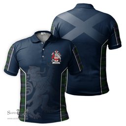 ScotsTee Shop Scottish MacRow Hunting Clan Crest Scottish Lion Rampant Sport Style Tartan Polo Shirt