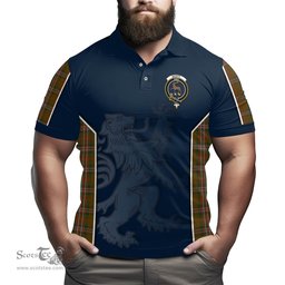ScotsTee Shop Scottish Scott Brown Modern Clan Crest Scottish Lion Rampant Sport Style Tartan Polo Shirt