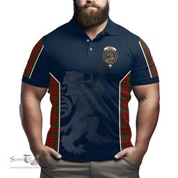 ScotsTee Shop Scottish Munro Clan Crest Scottish Lion Rampant Sport Style Tartan Polo Shirt