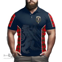 ScotsTee Shop Scottish MacNab Modern Clan Crest Scottish Lion Rampant Sport Style Tartan Polo Shirt