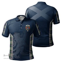 ScotsTee Shop Scottish MacLeod Of Californian Clan Crest Scottish Lion Rampant Sport Style Tartan Polo Shirt