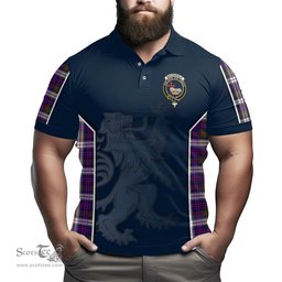 ScotsTee Shop Scottish MacDonald Dress Modern Clan Crest Scottish Lion Rampant Sport Style Tartan Polo Shirt