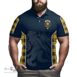 ScotsTee Shop Scottish MacLeod of Lewis Ancient Clan Crest Scottish Lion Rampant Sport Style Tartan Polo Shirt