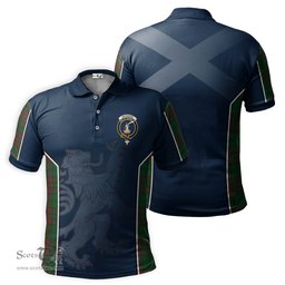 ScotsTee Shop Scottish Matheson Hunting Highland Clan Crest Scottish Lion Rampant Sport Style Tartan Polo Shirt