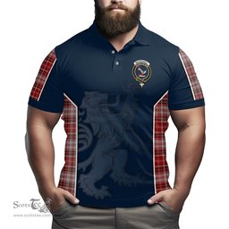 ScotsTee Shop Scottish MacDougall Dress Clan Crest Scottish Lion Rampant Sport Style Tartan Polo Shirt