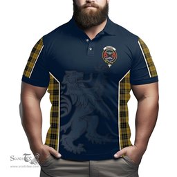 ScotsTee Shop Scottish MacLeod Clan Crest Scottish Lion Rampant Sport Style Tartan Polo Shirt